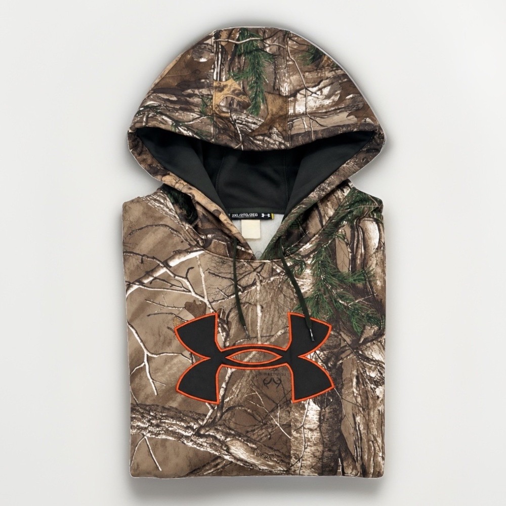 Under Armour Realtree Edge Camouflage Hoodie Men's 2XL Loose Fit